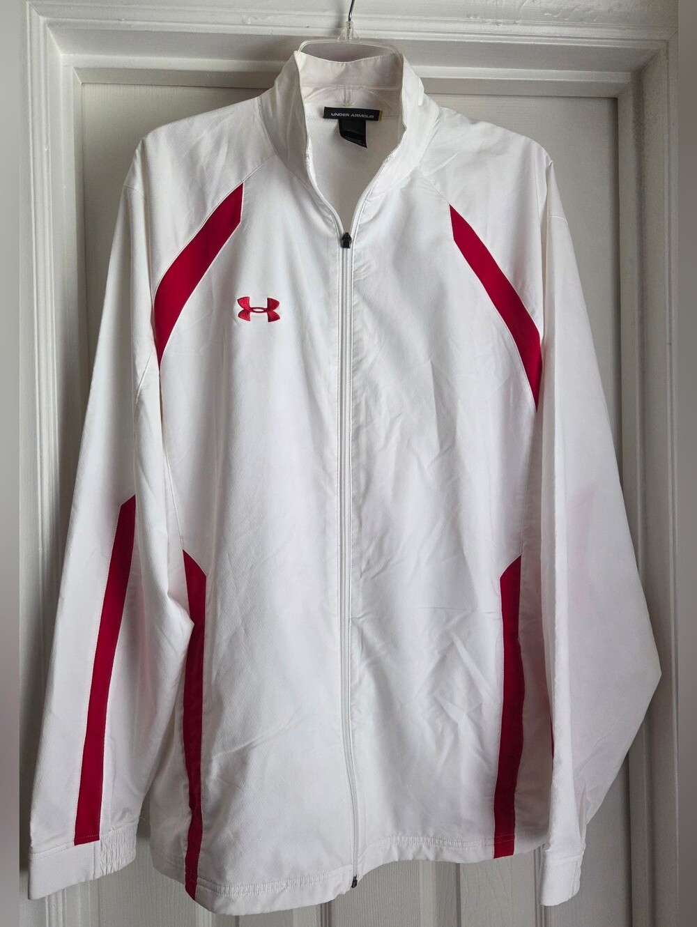 Under Armour Men's Jacket in White and Red
